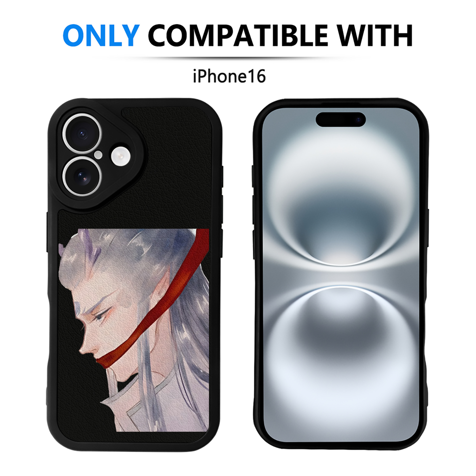（画像用） Ne Zha 2 ナタ 魔童の大暴れ 【iPhone 16シリーズ対応】シリコンスマホケース（レザー調） 材質：シリコン